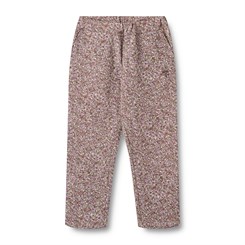 Wheat sweatpants Eline - Lilac flowers